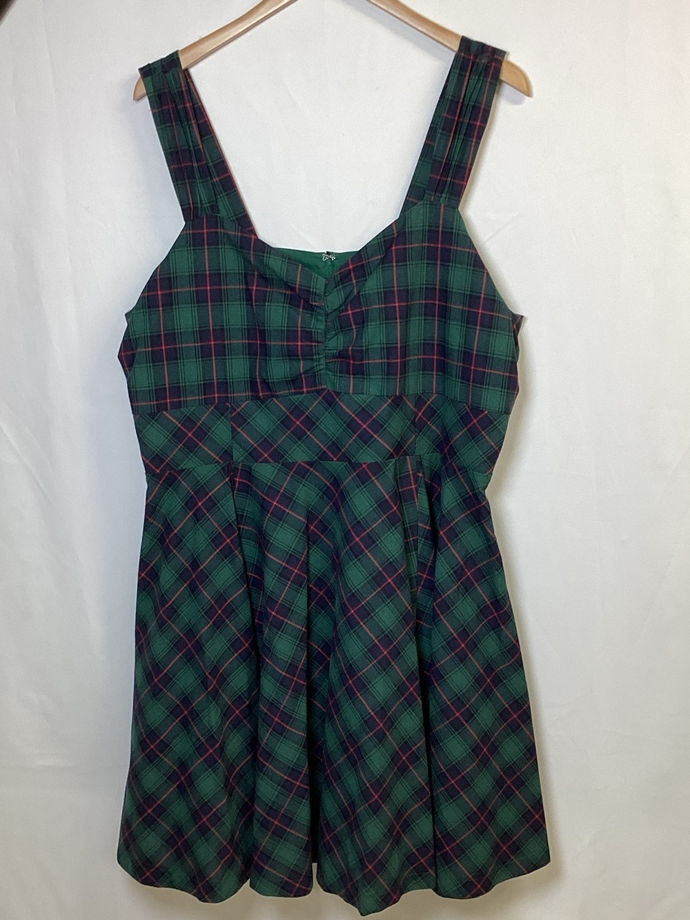 MODCLOTH Green/Blue Plaid Jumper or Dress Size 2X